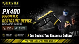 Eén apparaat. Twee reactiemogelijkheden: introductie van het HUSHA PX400 Pepper & Restraint-apparaat